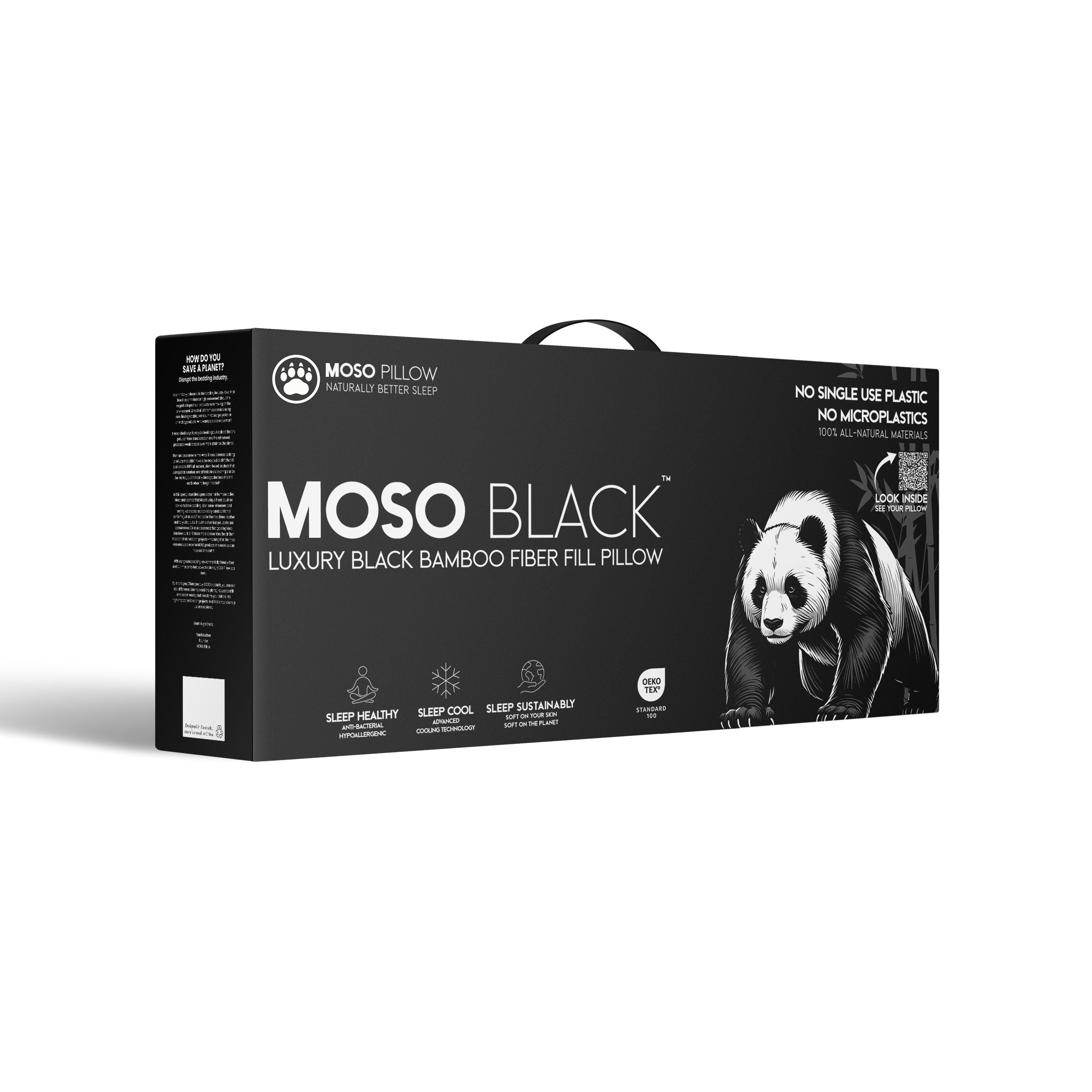 MOSO Black | Luxury Bamboo Pillow | Eco-friendly & Sustainable